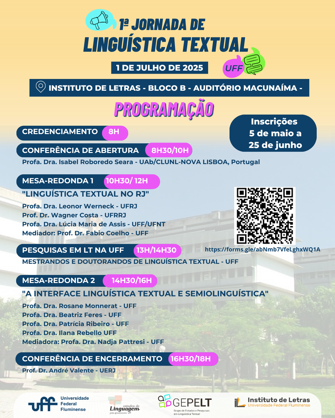1ª Jornada de Linguística Textual na UFF!