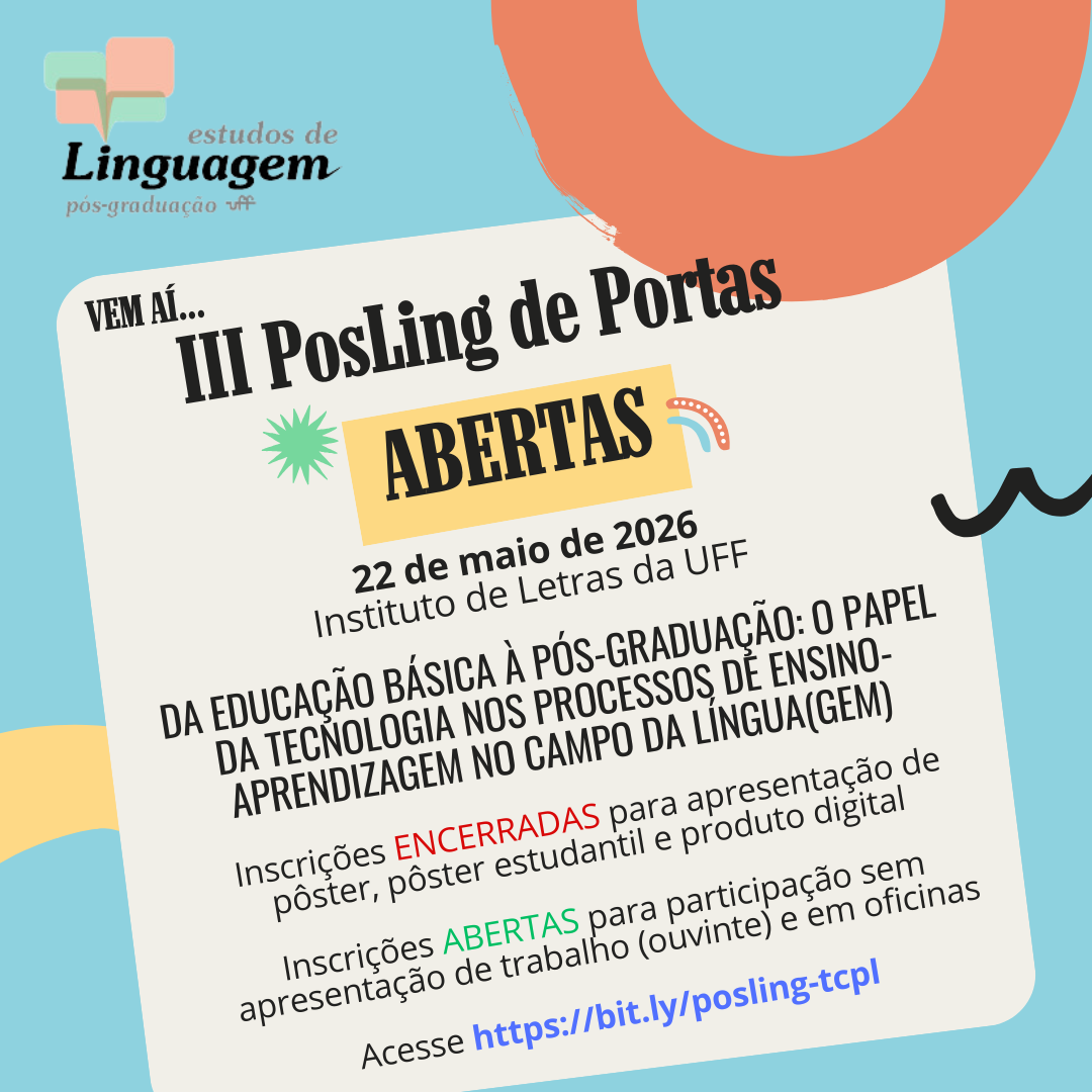 Vem aí o III PosLing de Portas Abertas!