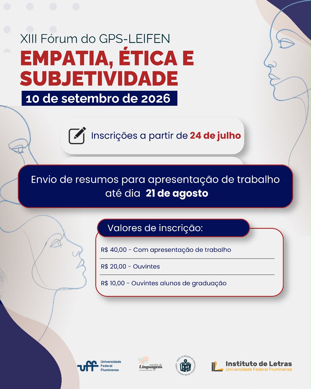 XIII Fórum do GPS-LEIFEN – Empatia, ética e subjetividade